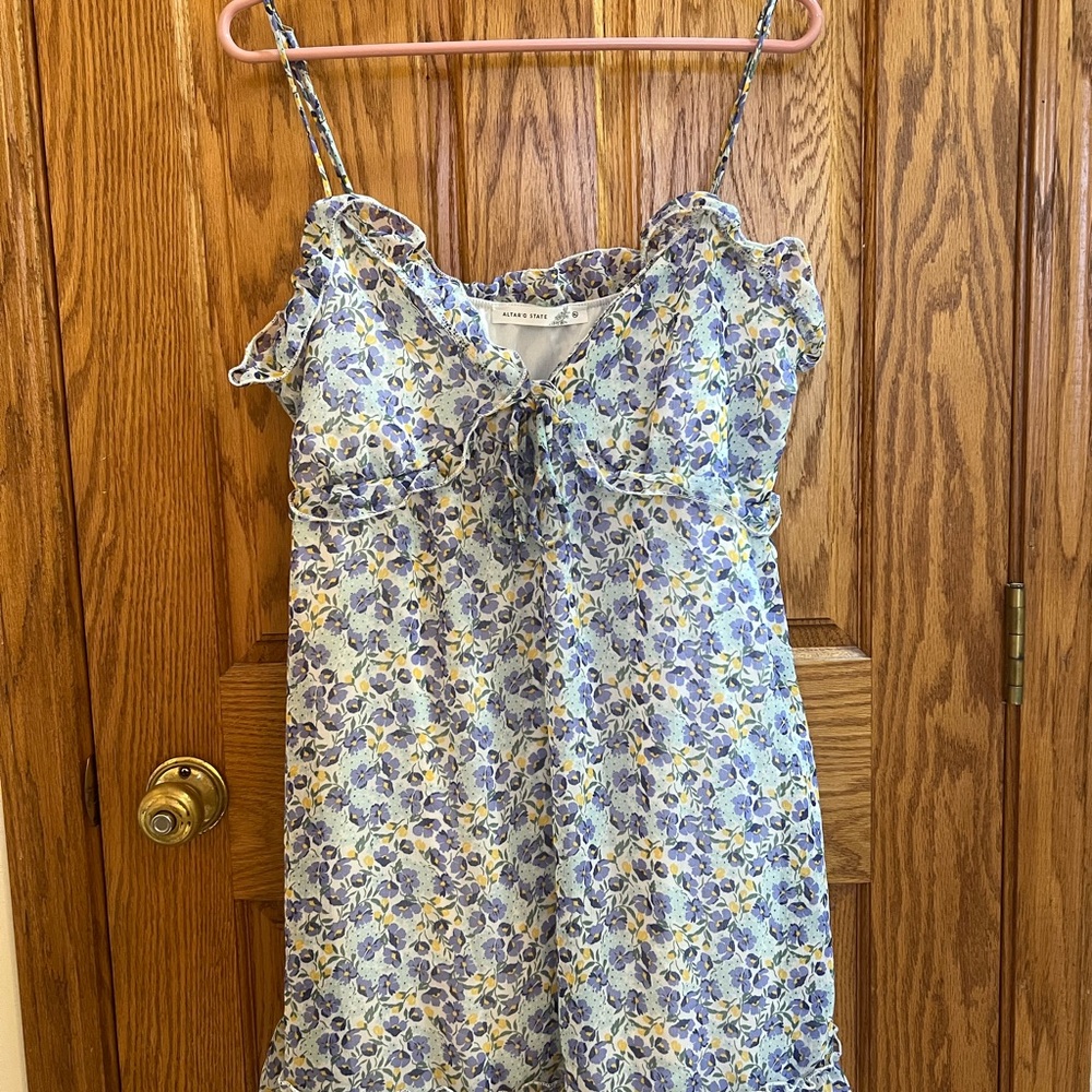 Altar’d State Purple and Yellow Flower Dress